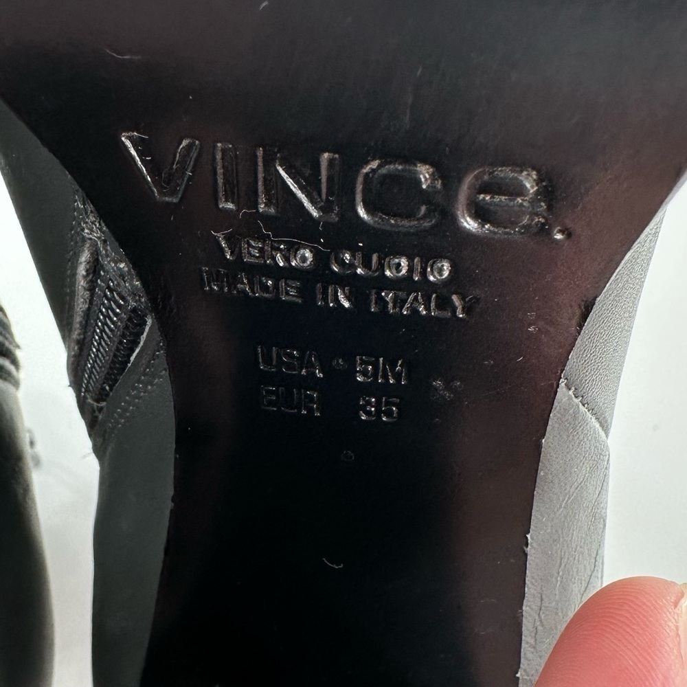 Vince womens ankle booties size 5 35 gray Italian leather boots - Picture 8 of 12